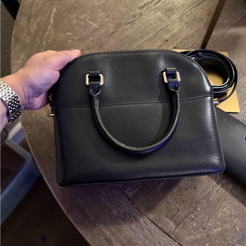 Kate Spade Black Leather Satchel Crossbody Bag + Matching Wallet Set - Picture 4 of 8